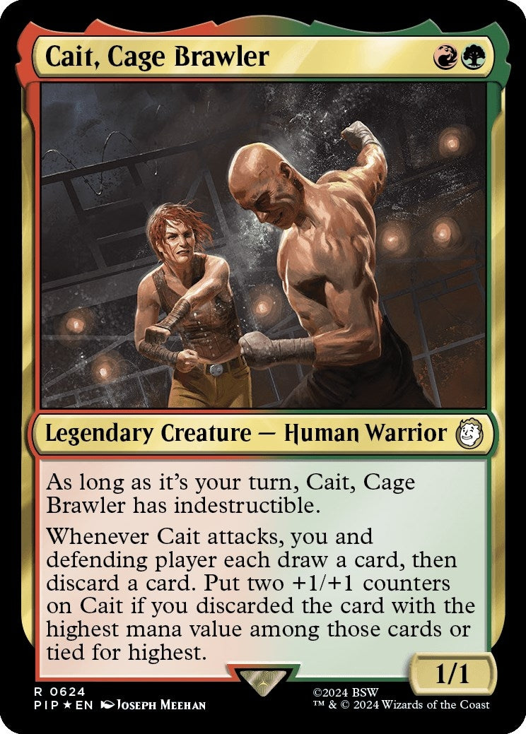 Cait Cage Brawler Surge Foil (624) [PIP]