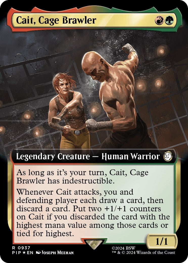Cait Cage Brawler Extended Art Surge Foil (937) [PIP]