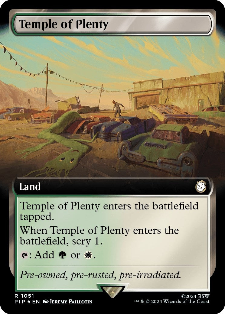 Temple of Plenty Extended Art Surge Foil (1051) [PIP]