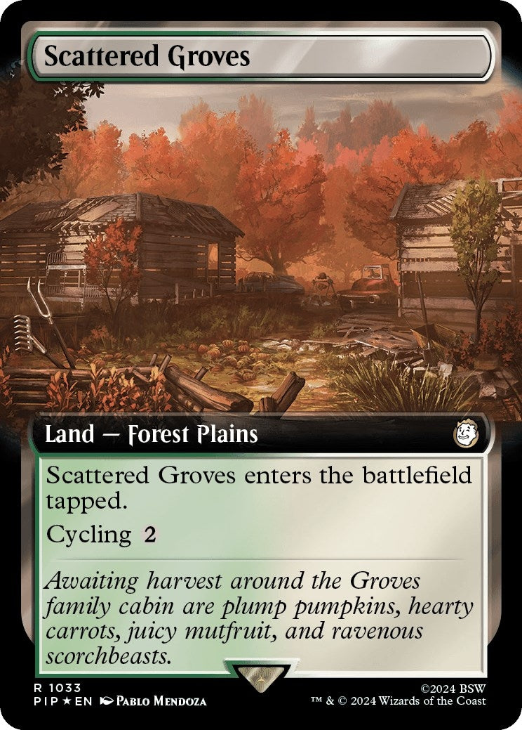 Scattered Groves Extended Art Surge Foil (1033) [PIP]