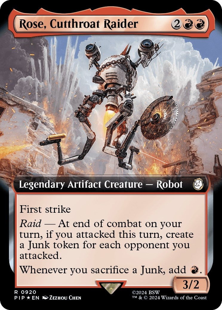Rose Cutthroat Raider Extended Art Surge Foil (920) [PIP]