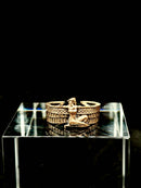 Winged Sphinx Ring hand-cast ancient brass angle view