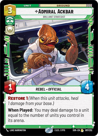Image for Admiral Ackbar - Brilliant Strategist [Spark of Rebellion]