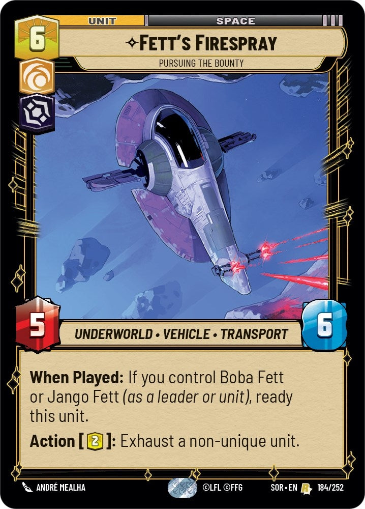 Image for Fett's Firespray - Pursuing the Bounty [Spark of Rebellion]