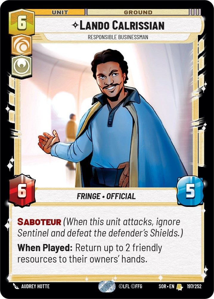 Image for Lando Calrissian - Responsible Businessman [Spark of Rebellion]
