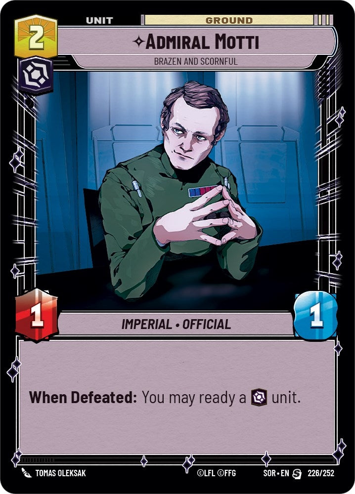 Image for Admiral Motti - Brazen and Scornful [Spark of Rebellion]