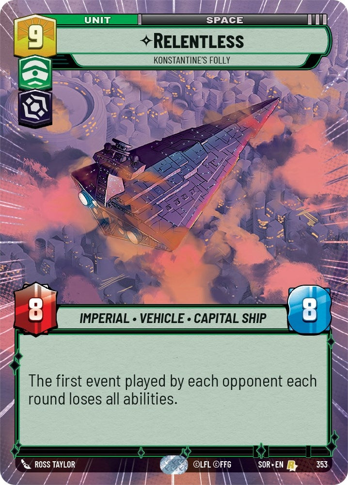 Image for Relentless - Konstantine's Folly (Hyperspace) [Spark of Rebellion]