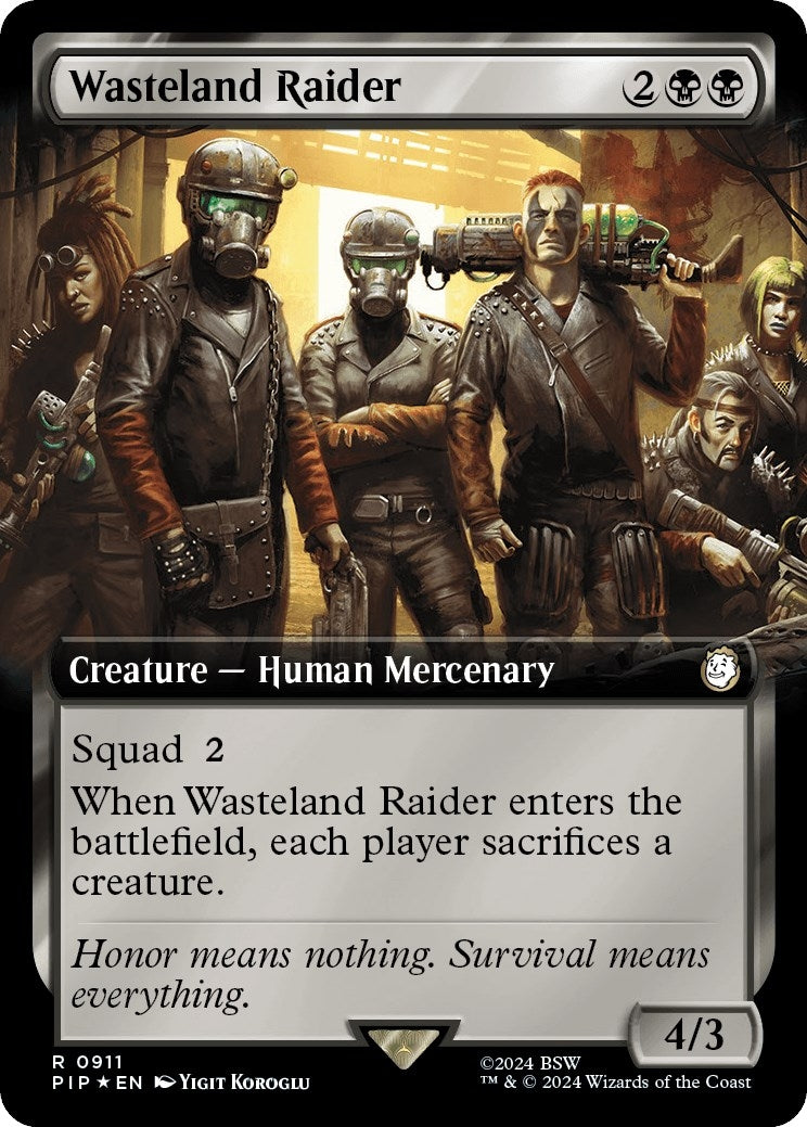 Wasteland Raider Extended Art Surge Foil (911) [PIP]