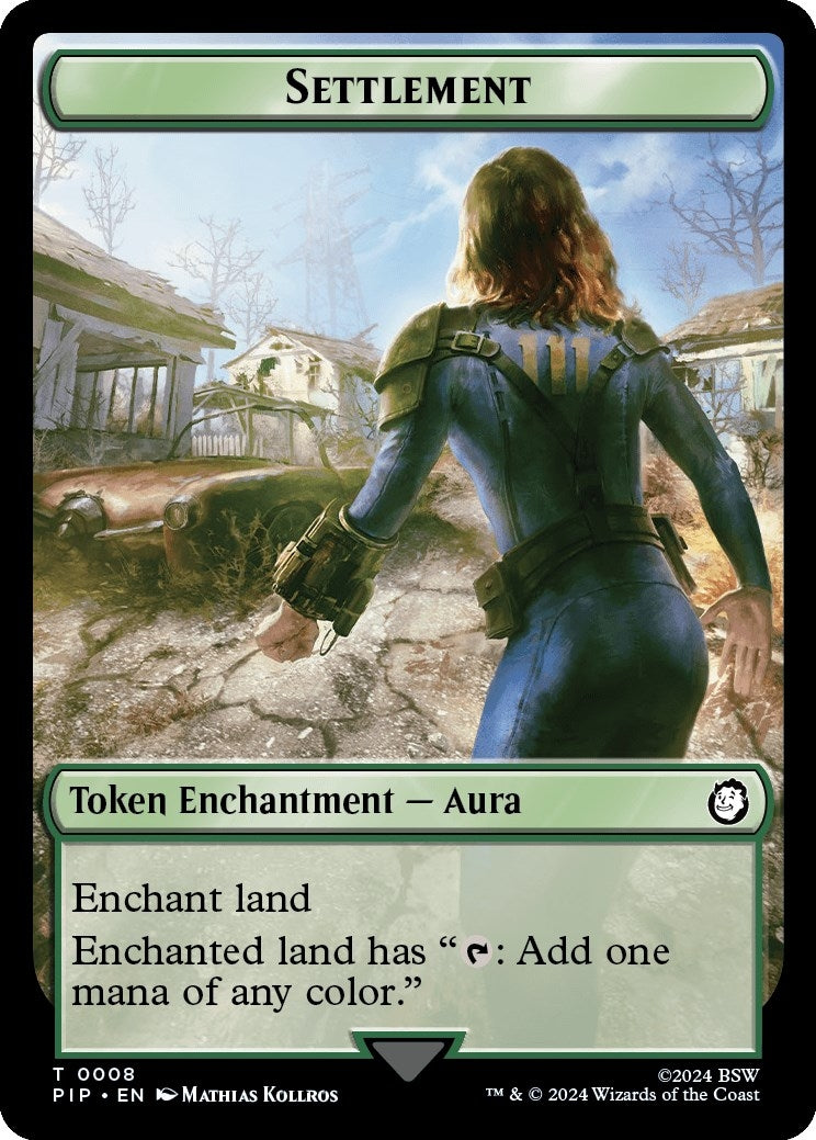 Settlement Human Soldier Double Sided Token (8 // 3) [PIP]