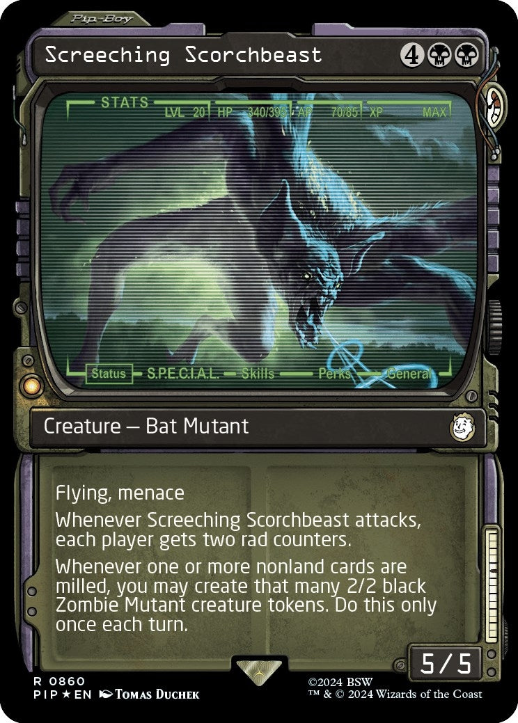 Screeching Scorchbeast Showcase Surge Foil (860) [PIP]