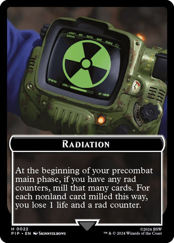 Radiation Zombie Mutant Double Sided Token (22 // 7) [PIP]