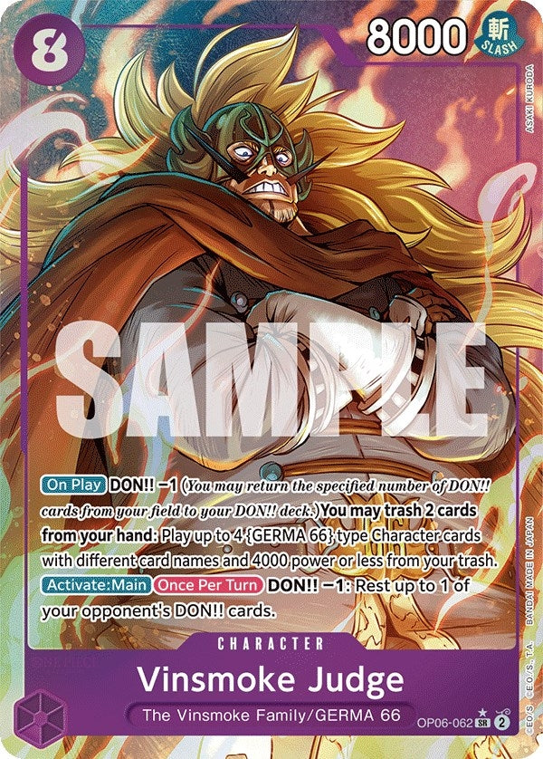 Vinsmoke Judge Alternate Art (OP06-062) [OP06]