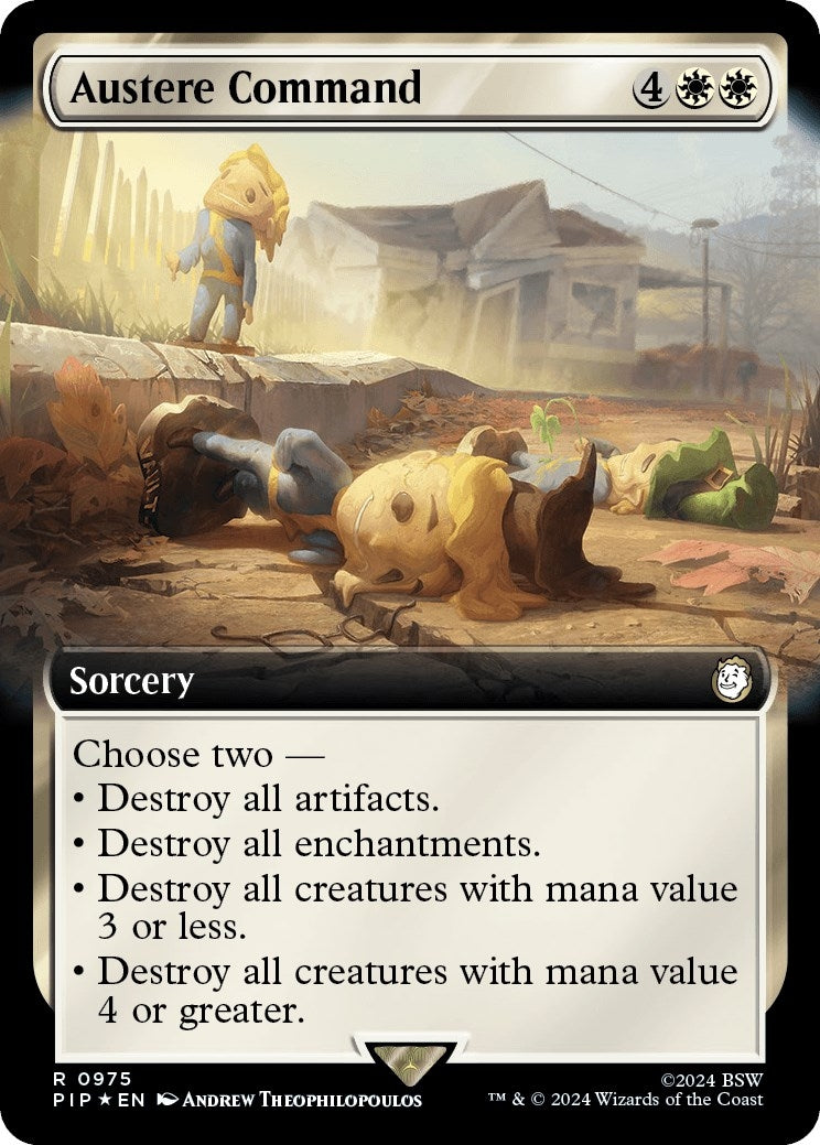Austere Command Extended Art Surge Foil (975) [PIP]