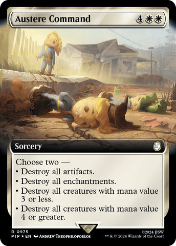 Austere Command Extended Art Surge Foil (975) [PIP]