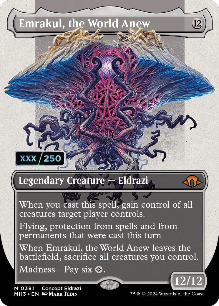 Emrakul the World Anew Borderless Serial Numbered (381) [MH3]