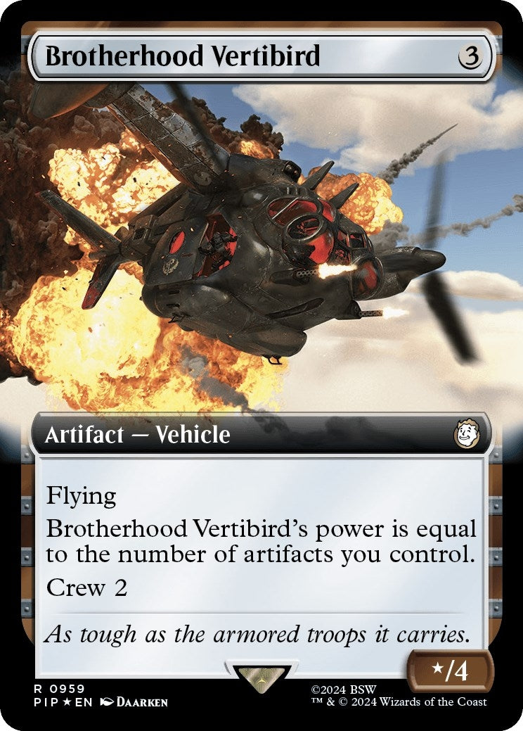 Brotherhood Vertibird Extended Art Surge Foil (959) [PIP]