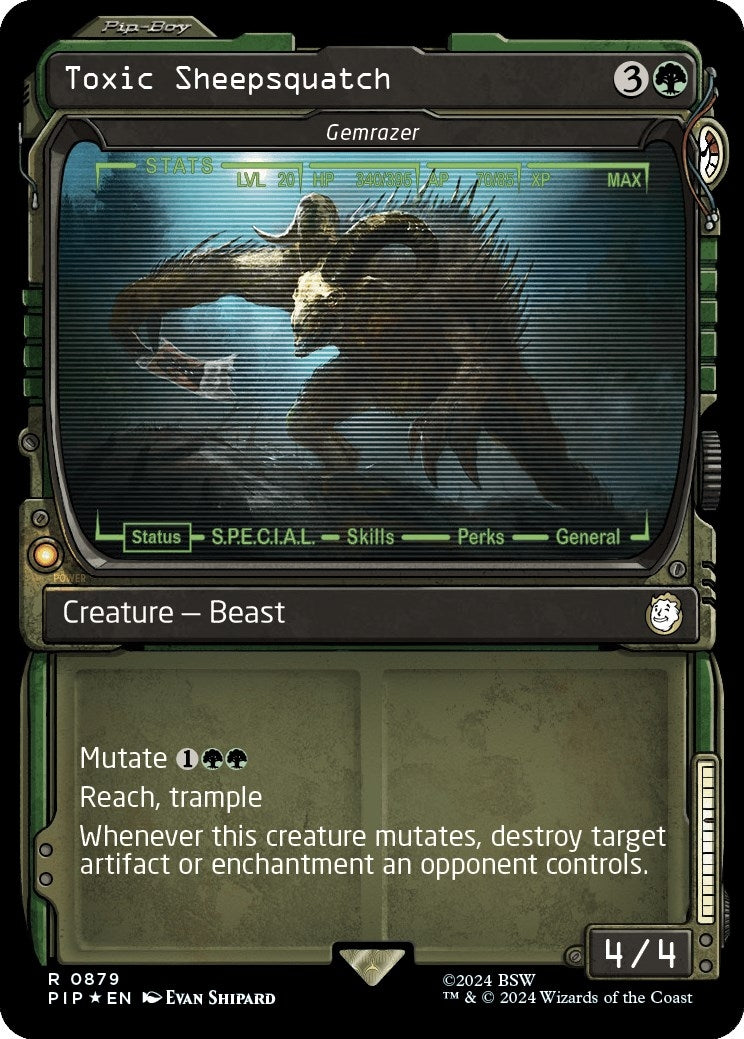 Toxic Sheepsquatch Gemrazer Showcase Surge Foil (879) [PIP]