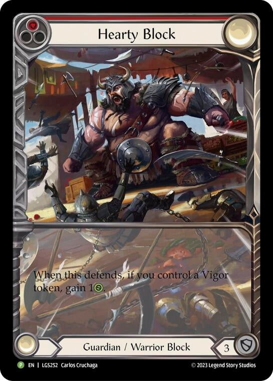Image for Hearty Block - LGS252 [Flesh and Blood: Promo Cards]