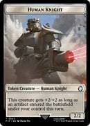 Human Knight Copy Double Sided Token (2 // 1) [PIP]