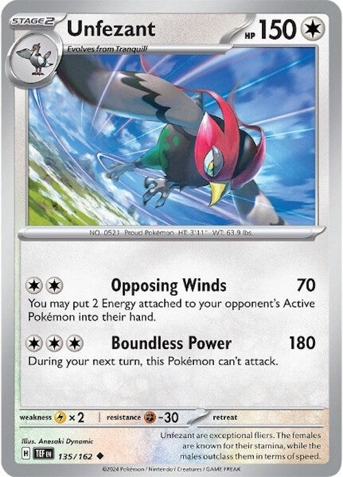 Unfezant (135/162) [TEF]