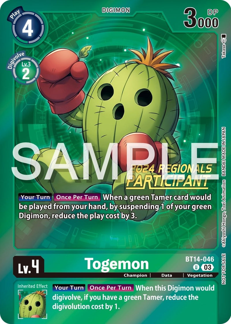 Image for Togemon (2024 Regionals Participant) [Blast Ace]