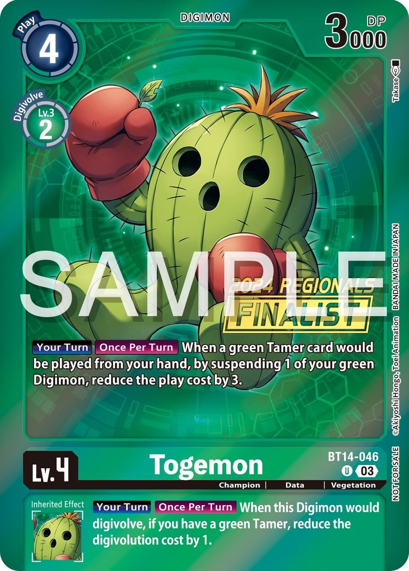 Image for Togemon (2024 Regionals Finalist) [Blast Ace]