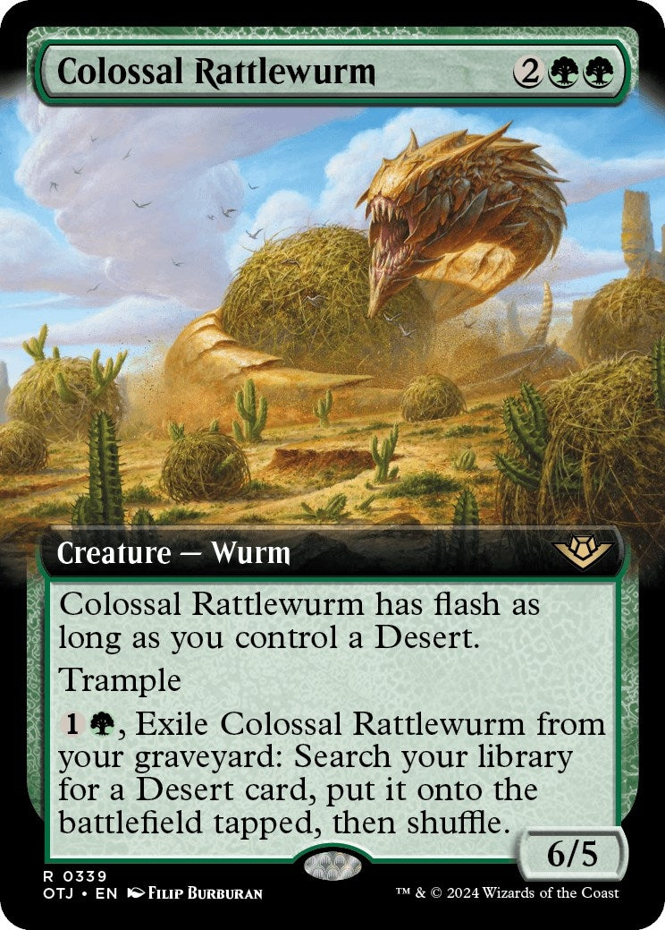 Colossal Rattlewurm (Extended Art) [Outlaws of Thunder Junction]