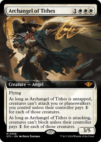Archangel of Tithes (Extended Art) [Outlaws of Thunder Junction]