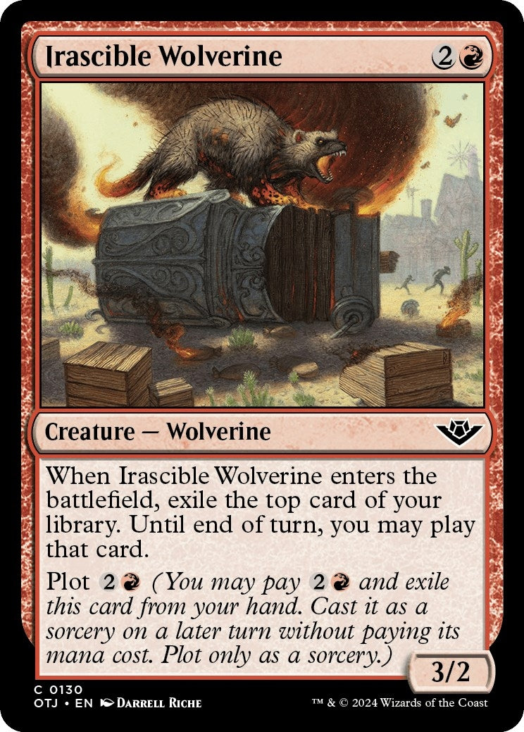 Irascible Wolverine [Outlaws of Thunder Junction]