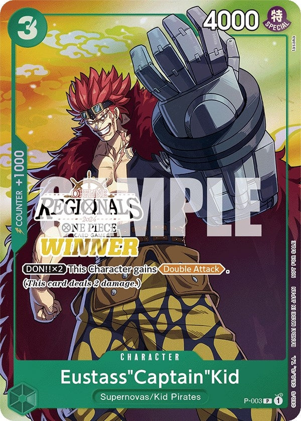 EustassCaptainKid Offline Regional 2024 Vol 2 Winner (P-003) [OP-PR]