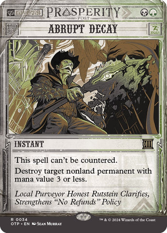 Abrupt Decay [Outlaws of Thunder Junction: Breaking News]