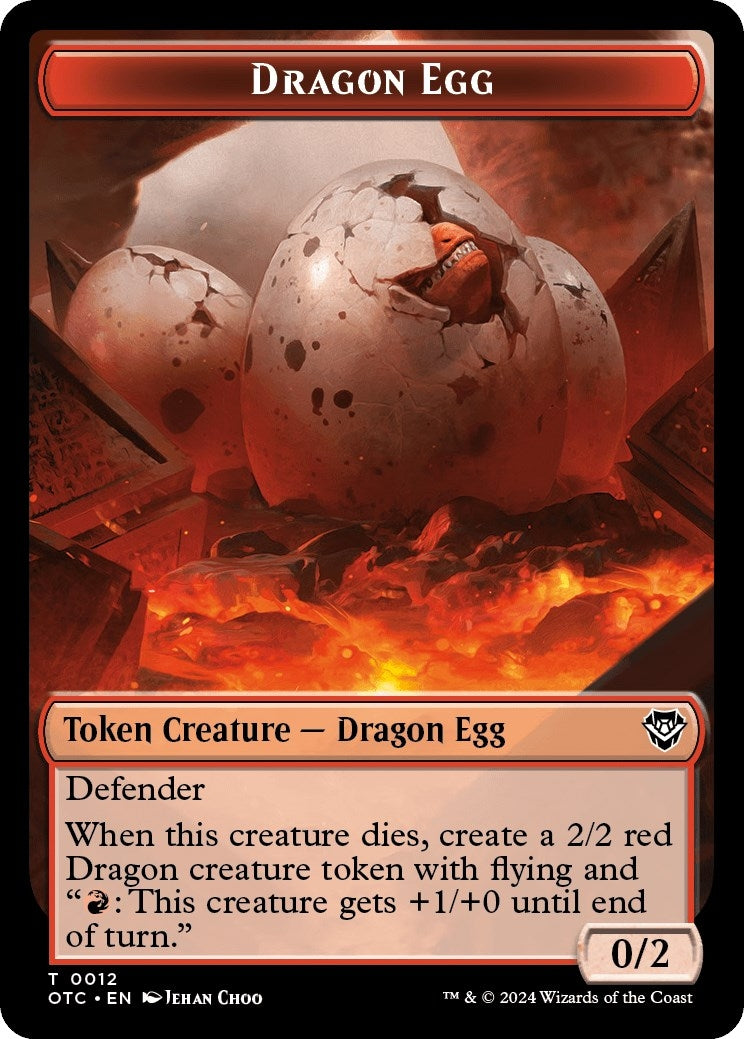 Dragon Egg Dragon Double Sided Token (12 // 11) [OTC]