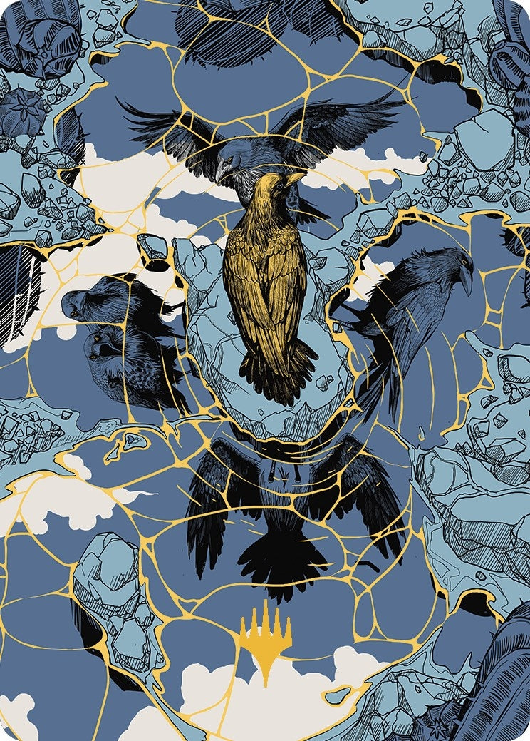 Fractured Identity Art Card Gold Stamped Planeswalker Symbol (46) [ASOTJ]
