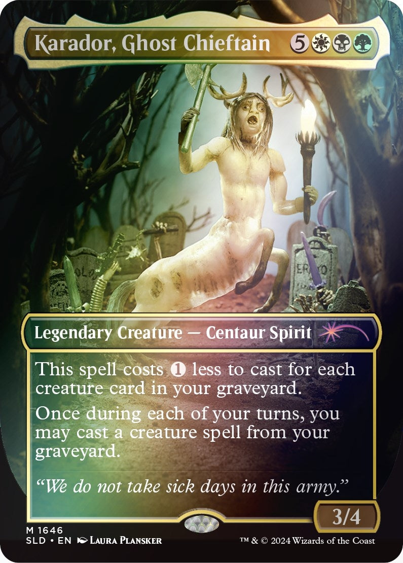 Karador Ghost Chieftain Rainbow Foil (1646) [SLD]
