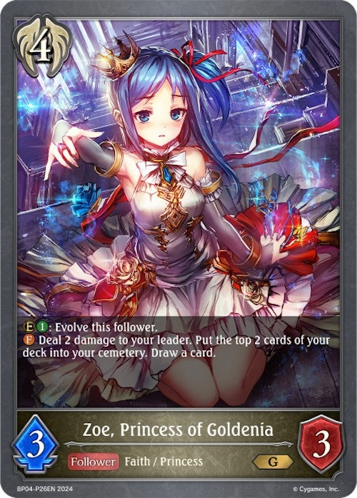Zoe Princess of Goldenia P26EN Foil (BP04-P26EN) [BP04]