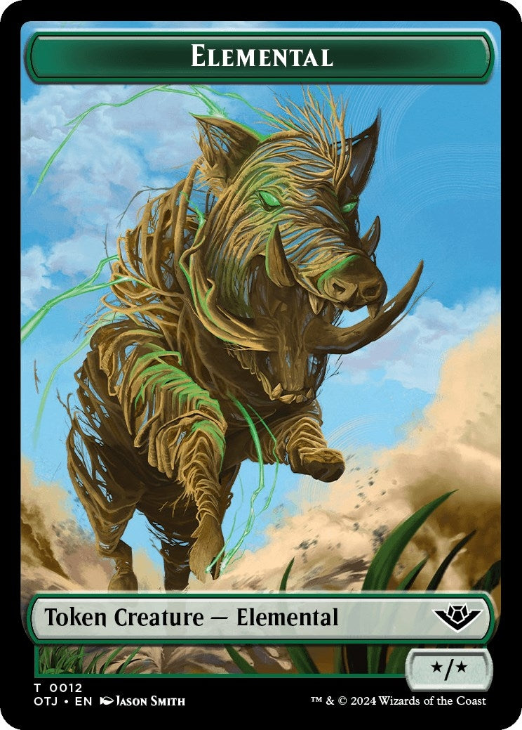 Elemental Plot Double Sided Token (12 // 20) [OTJ]