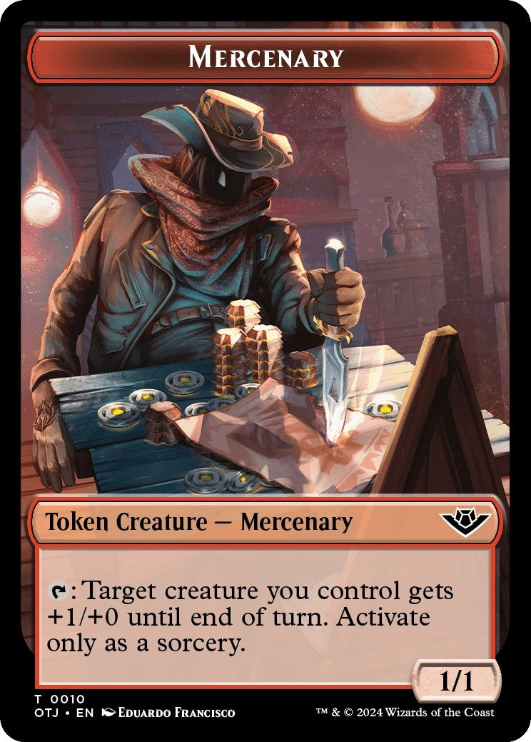 Mercenary Plot Double Sided Token (10 // 20) [OTJ]