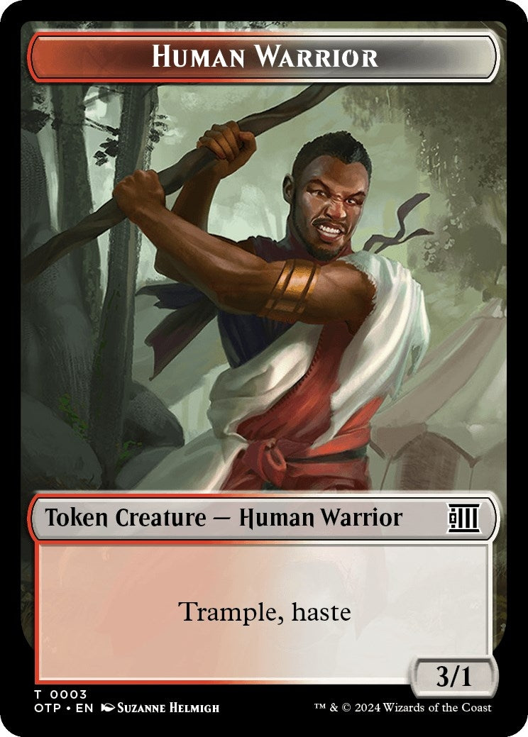 Human Warrior Plot Double Sided Token (3 // 20) [OTP]