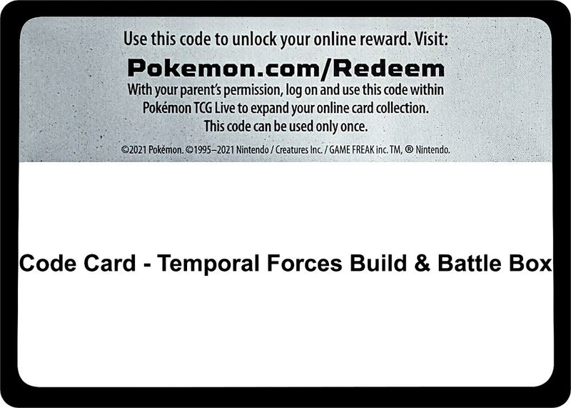 Code Card Temporal Forces Build and Battle Box [TEF]