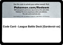Code Card League Battle Deck Gardevoir ex [MCAP]