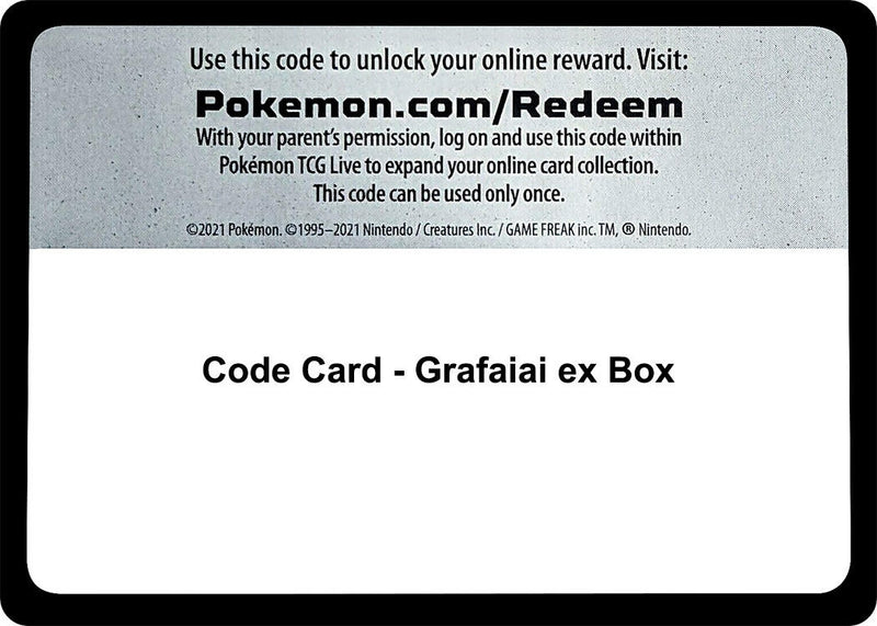 Code Card Grafaiai ex Box [MCAP]