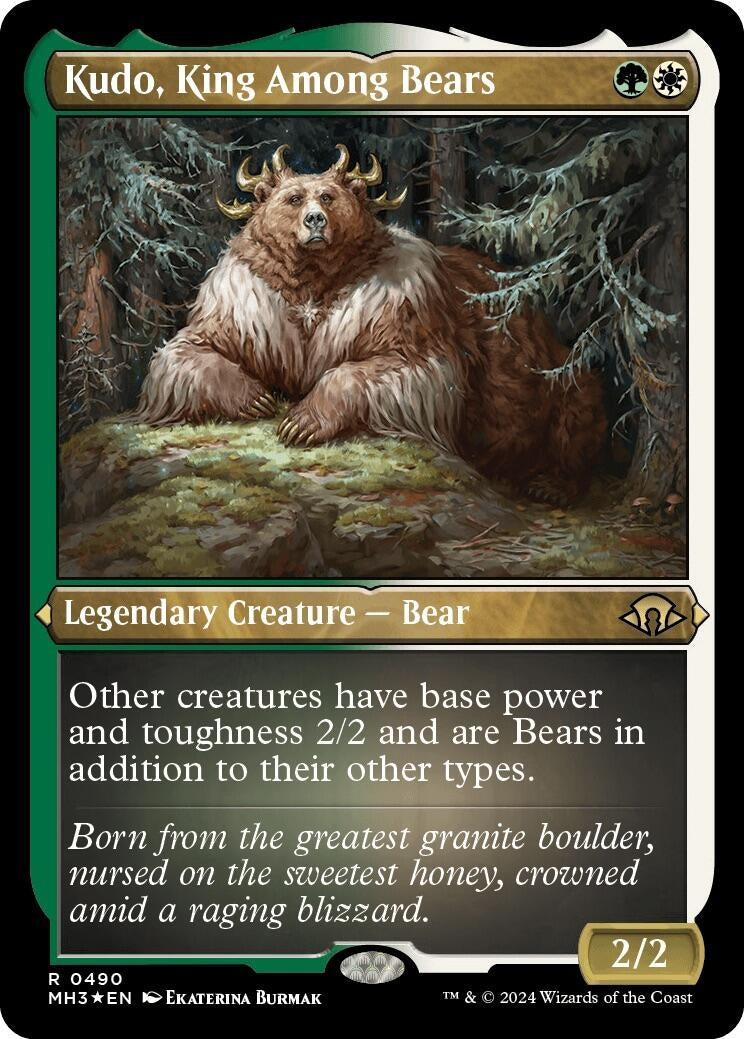 Kudo King Among Bears Foil Etched (490) [MH3]