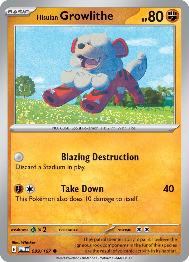 Hisuian Growlithe 099 167 (099/167) [TWM]