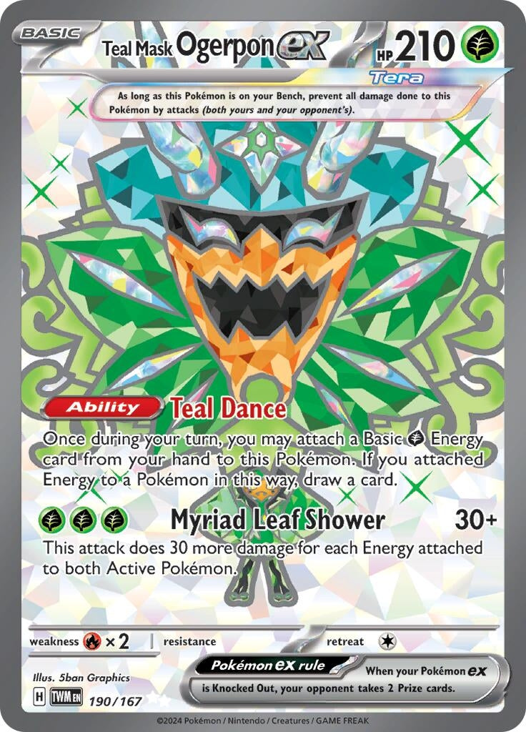 Teal Mask Ogerpon ex 190 167 (190/167) [TWM]