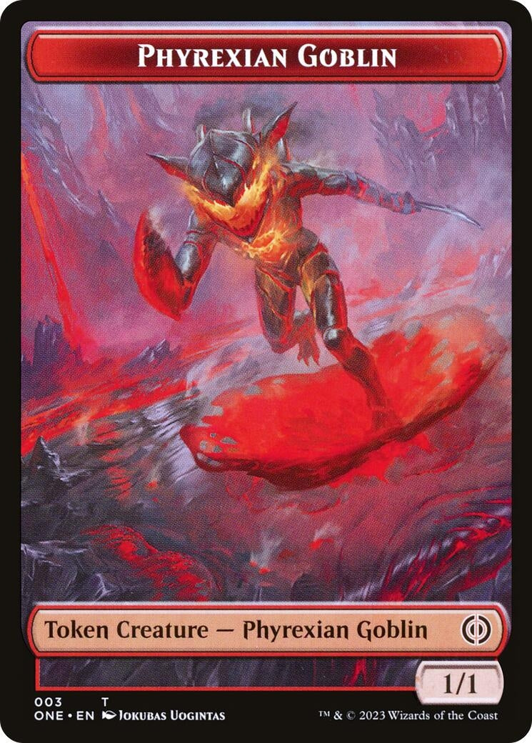 Phyrexian Goblin Drone Double Sided Token (3 // 8) [ONE]