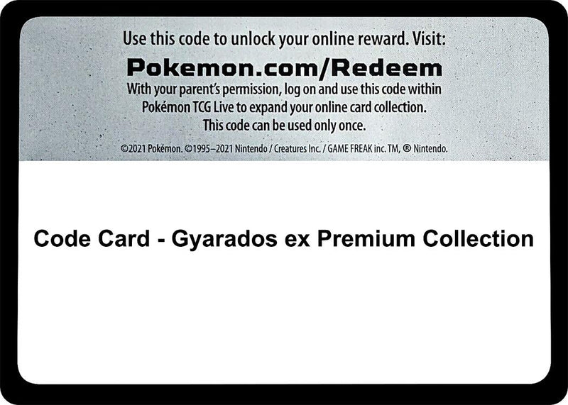 Code Card Gyarados ex Premium Collection [MCAP]
