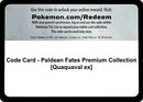 Code Card Paldean Fates Premium Collection Quaquaval ex [PAF]