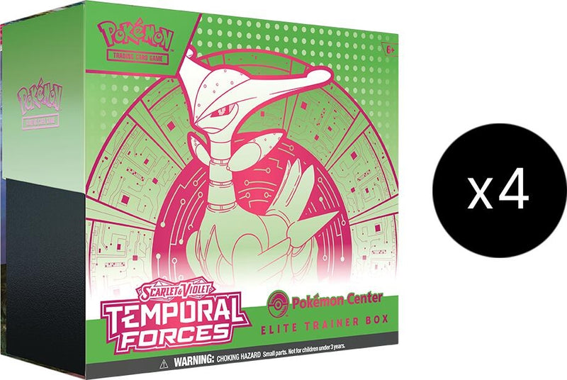 Temporal Forces Pokemon Center Elite Trainer Box Case Exclusive Iron Leaves [TEF]