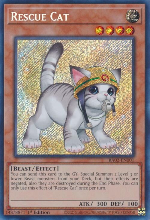 Rescue Cat Alternate Art Secret Rare (RA02-EN001) [RA02]