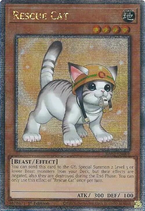 Rescue Cat Alternate Art Quarter Century Secret Rare (RA02-EN001) [RA02]